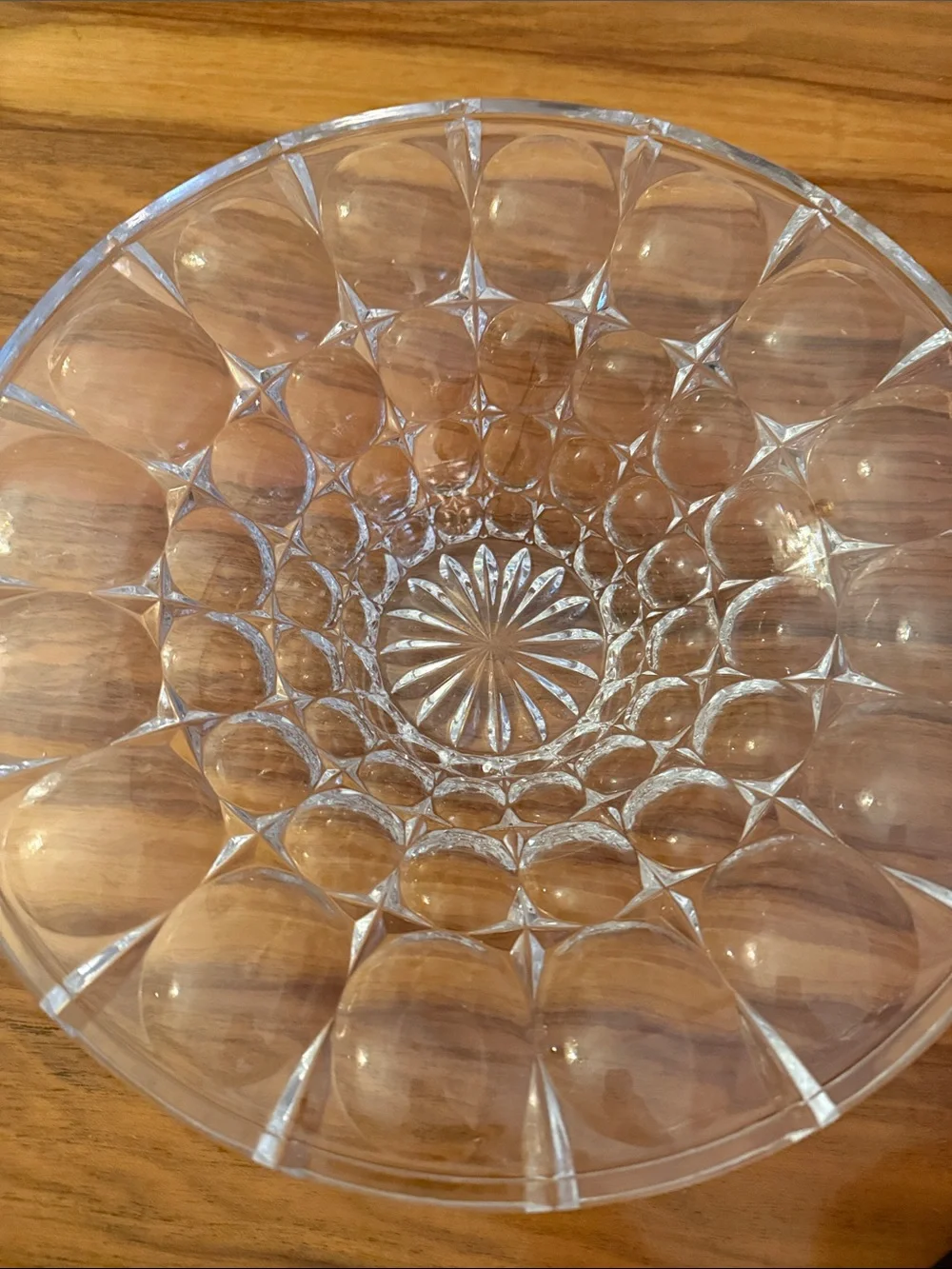 Clear Glass Decorative Bowl - Transparent Home Dining Centerpiece